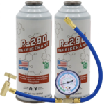 Zero R290, Enviro-Safe R-290 Refrigerant & Gauge Kit | 2 Cans